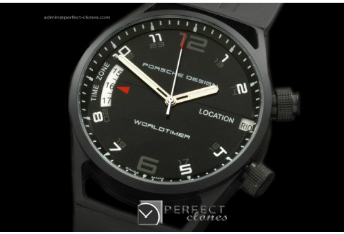 PDWT10011 Worldtimer PVD/RU Black Asian 2813 21J