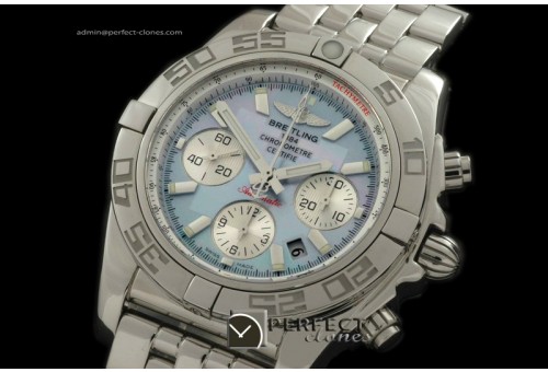 BLB01-01006 Chronomat B01 SS/SS MOP Blue Sticks A-775Ult V