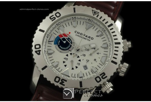 CPRC10051 Classic Racing Chrono SS/LE White Jap Quartz Chrono