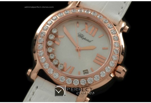CP00121 Happy Sports RG/LE Diam White Original Swiss Quartz