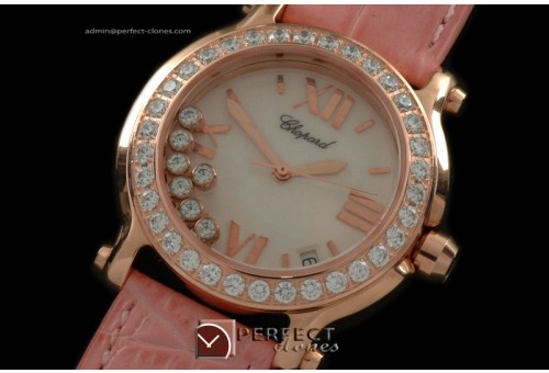 CP00122 Happy Sports RG/LE Diam MOP White Original Swiss Quartz