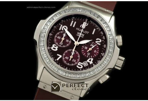 HBMD10054 MDM Chronograph SS/RU Diam Bez Brown Jap Quartz