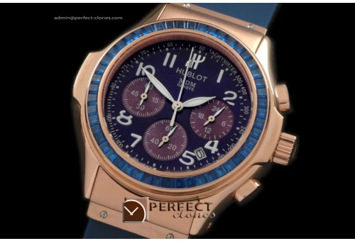 HBMD30056B MDM Chronograph RG/RU B-Rubies Bez Blue Jap Quart