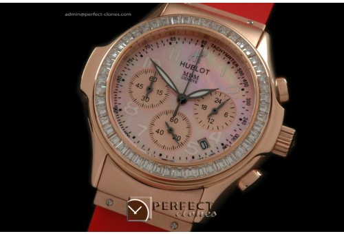HBMD30055 MDM Chronograph RG/RU Diam Bez MOP Pink Jap Quartz