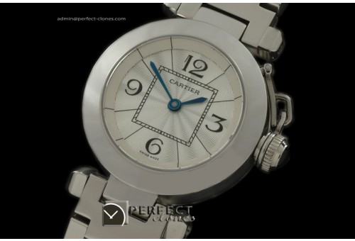 CARPS10036 Pasha Ladies 28mm SS/SS White Jap Quartz
