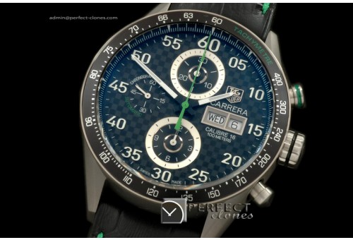 TGCA00124 Carrera 43mm Limited Ed Chrono TI/LE CF Blk A-7750