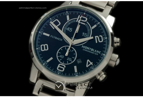 MB10056 Timewalker Flyback Chrono SS/SS Black Quartz Chrono