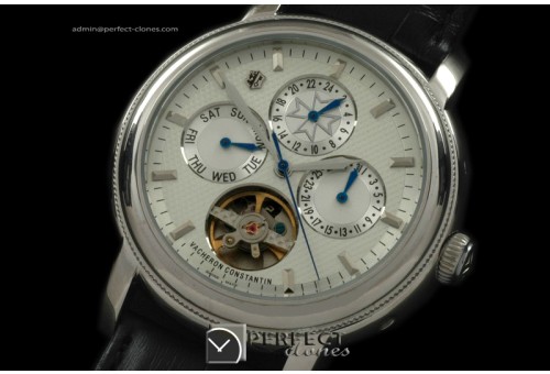 VC10071 Jubile Tourbillon Perpetual Calender SS/LE White Asian