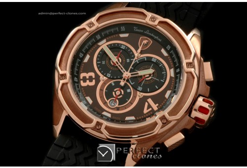 LAM01035R Mesh RG/RU Brown Jap Quartz Chrono