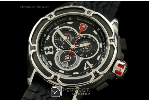 LAM01022R Mesh PVD/RU Black Jap Quartz Chrono