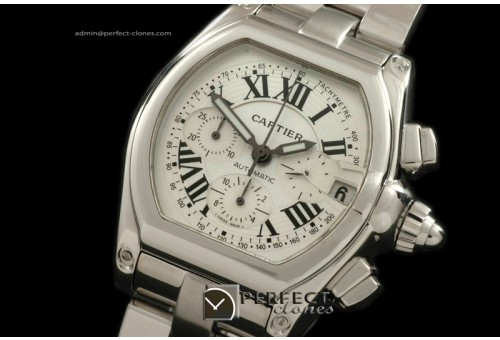 CARR01001 Roadster XL Chrono SS/SS White Roman A-775Sec@3