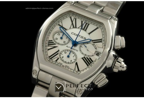 CARR01002 Roadster XL Chrono SS/SS White Roman A-775Sec@3