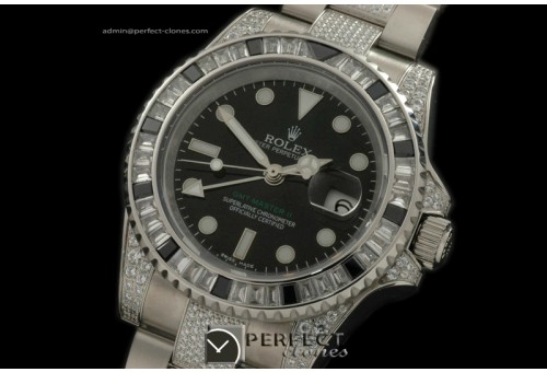 RLGS01014 SS/Diam Anni GMT SS/Diam Black Swiss Eta 2836 GMT