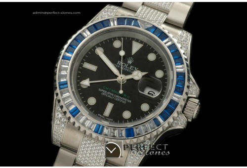 RLGS01015 SS/Diam Anni GMT SS/Diam Black Swiss Eta 2836 GMT