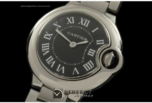 CARBA00114 Ballon Bleu de Cartier Ladies SS Black Swiss Quart