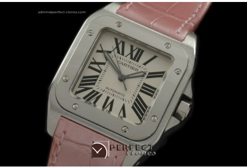 CARS00048PK Santos 10Mid SS/LE White Swiss Eta 2671 Ult Ver