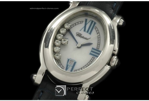 CP01016 Happy Sports Oval Ladies SS/LE White Swiss Quartz