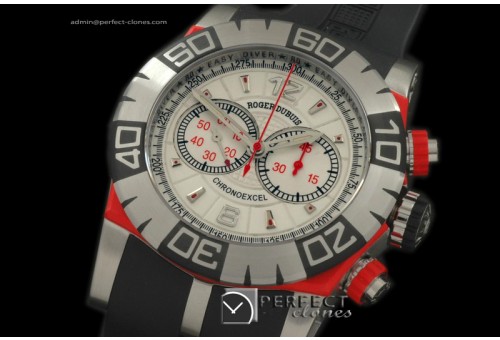 RD00031 Easy Diver Chronoexcel SS/Red/RU White A-775Mod