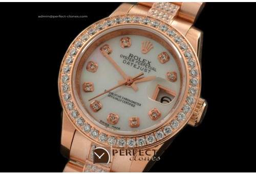RDJLR10211 RG Diam Pres/Diam MOP White Diam Dial Swiss Eta 2671
