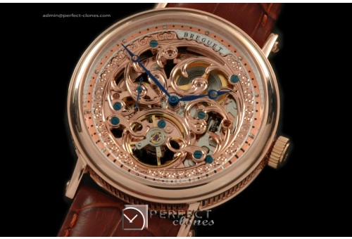BR01032 Classique Skeleton RG/LE Rose Gold Asian 2813 21J
