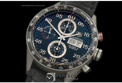 TGCA00125 Carrera 43mm Limited Ed Chrono TI/LE Blk A-7750