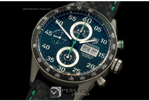TGCA00124 Carrera 43mm Limited Ed Chrono TI/LE CF Blk A-7750