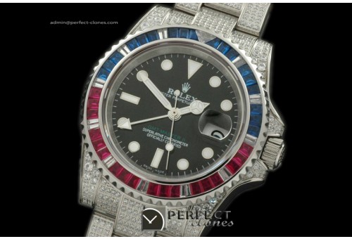 RLGS01026 SS/Diam Anni GMT SS/Diam Black Swiss Eta 2836 GMT