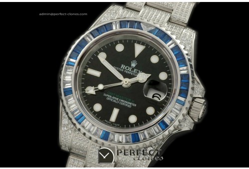 RLGS01025 SS/Diam Anni GMT SS/Diam Black Swiss Eta 2836 GMT