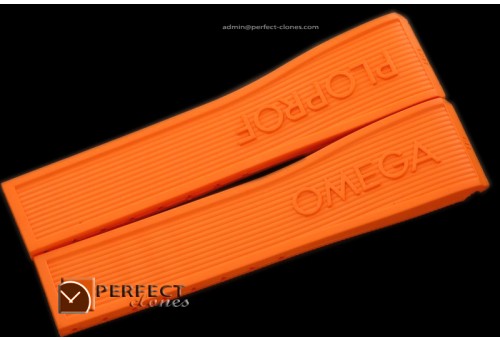OMRU01002 Rubber Strap for Omega Ploprof - Orange