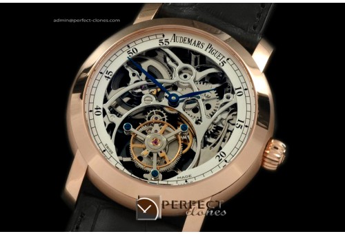 APJA01015 Jules Audemars Skeleton Tourbillon RG/LE White Tourbi