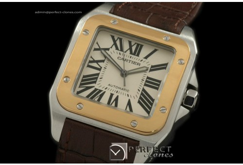 CARS00099BR Santos 10Men TT/LE White Swiss Eta 2892 Ult Ver