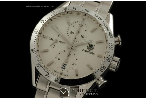 TG10071 Carrera 1887 Automatic Chronograph SS White A-77528800