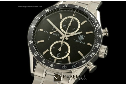 TG10074 Carrera 1887 Automatic Chronograph SS Black A-77528800