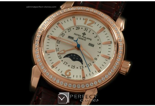 PPCC10006 Classic Calender Complications RG/LE White Jap Quartz