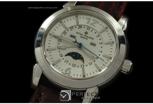 PPCC10001 Classic Calender Complications SS/LE White Jap Quartz