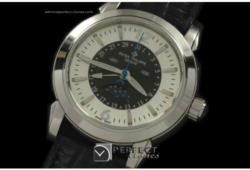 PPCC10002 Classic Calender Complications SS/LE Wht/Blk Jap Quart