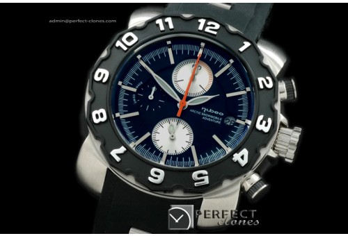 NU10011 Mens Automatic Chrono SS/RU Black Jap Quartz Chrono