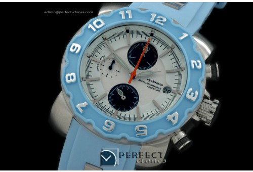 NU10015 Mens Automatic Chrono SS/RU White Jap Quartz Chrono