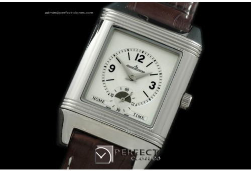 JL01021 Reverso Classique Jumbo SS/LE White/Black Asian 2813 Aut