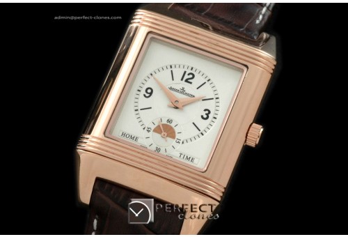 JL01022 Reverso Classique Jumbo RG/LE White/Black Asian 2813 Aut