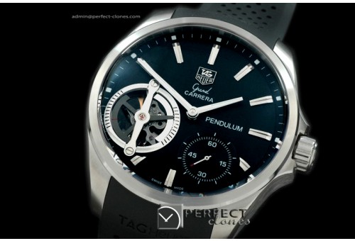 TGCA00107 Grand Carrera Pendulum SS/RU Blk Asian Unitas 6498