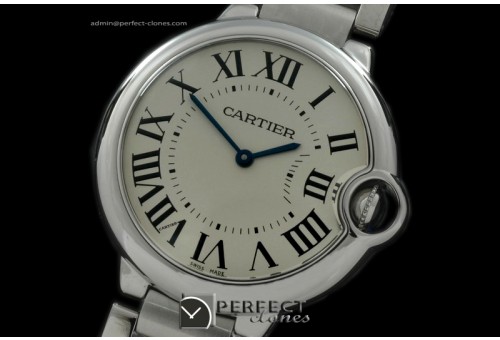 CARBA00501 Ballon Bleu de Cartier Mid SS/SS White Swiss Quartz