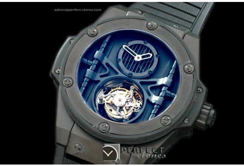 HBKPT10002 King Power Tourbillon PVD/RU Black Flying Tourbil
