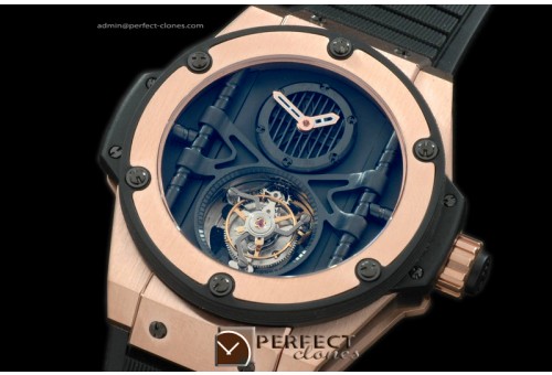 HBKPT10003 King Power Tourbillon PVD/RU Black Flying Tourbil