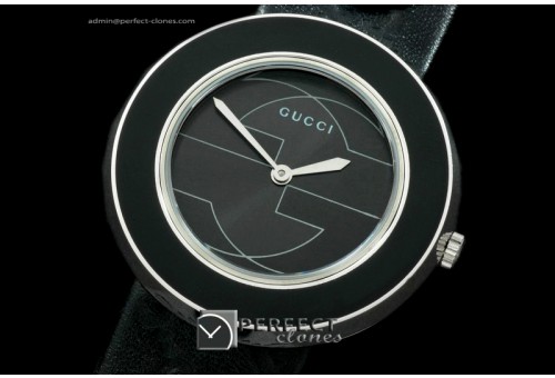GU00252B U Play Mid Size SS/LE Blk / Blk Jap Quartz