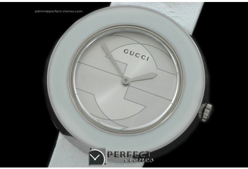 GU00251W U-Play Mid Size SS/LE Wht/Wht Jap Quartz