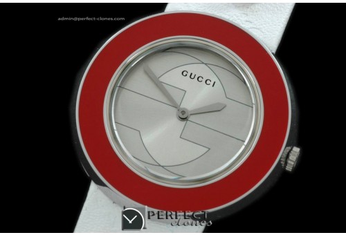 GU00251R U Play Mid Size SS/LE Wht / Red Jap Quartz