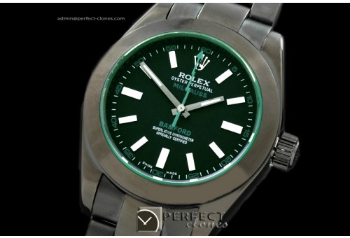 RLMBF10101 Bamford Milguass SS Blk (Green) Asian 2813