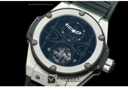 HBKPT10051 King Power Tourbillon SS/RU Black Asia Auto 23J