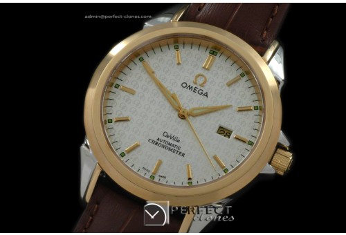 OMDE00114 Deville SS/YG/LE White Insginia Asian 2824 28800bph